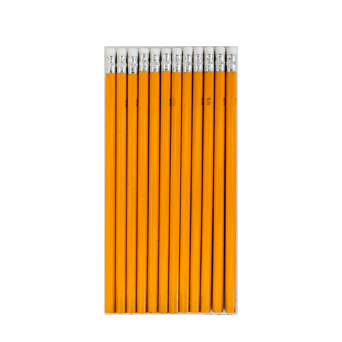 Marlin Yellow barrel rubber-tipped pencils 12's HB